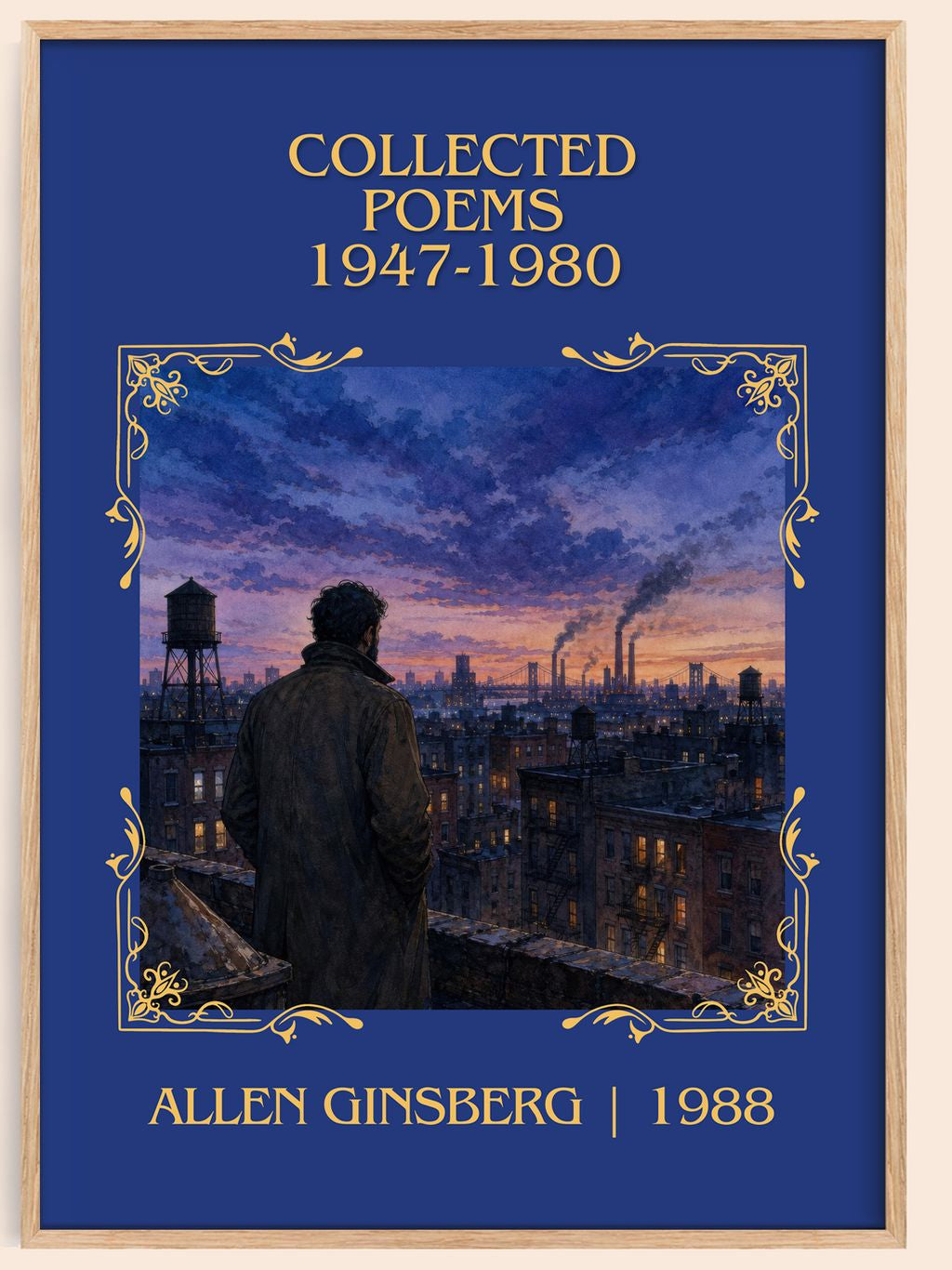 Collected Poems 1947-1980 Classic Book Art Print by Allen Ginsberg – book poster