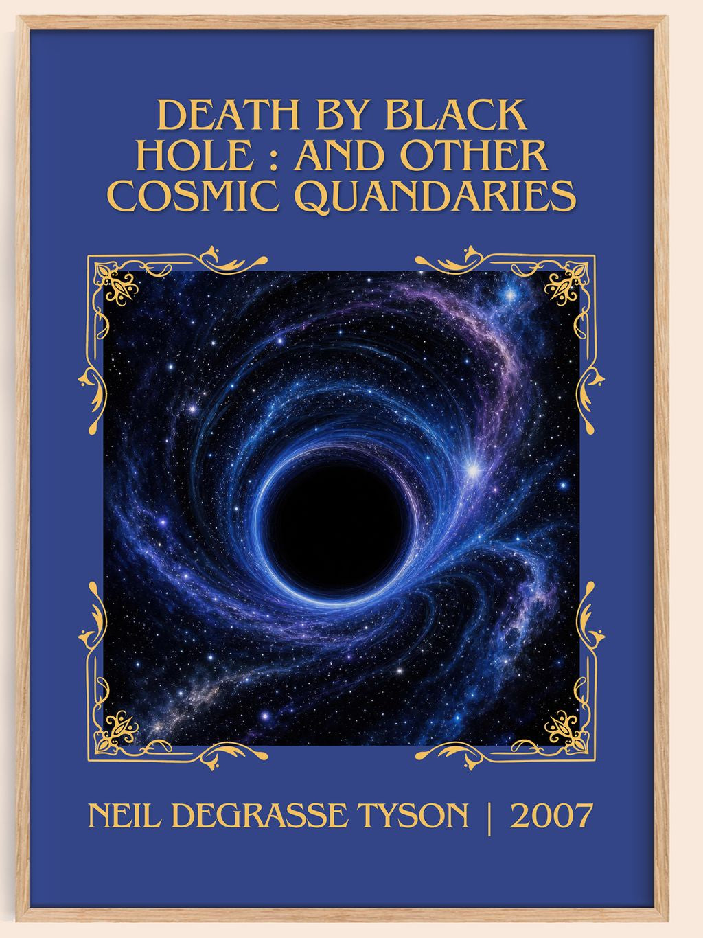 Death by black hole : and other cosmic quandaries Classic Book Art Print by Neil deGrasse Tyson – book poster