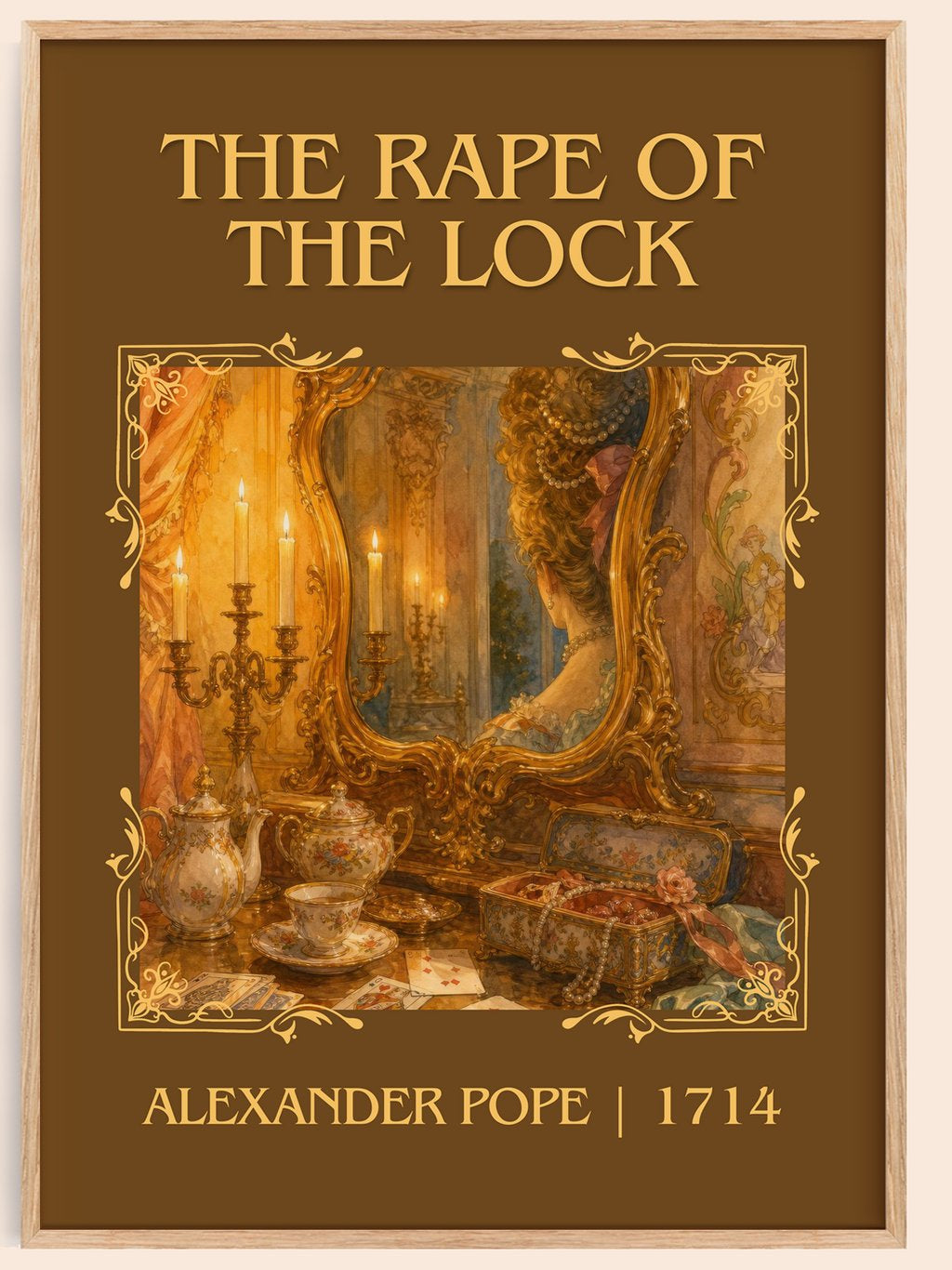 The Rape of the Lock Classic Book Art Print by Alexander Pope – book poster