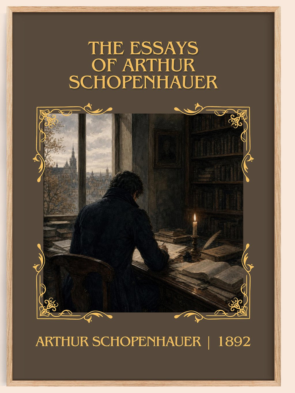 The Essays Of Arthur Schopenhauer Classic Book Art Print by Arthur Schopenhauer – book poster
