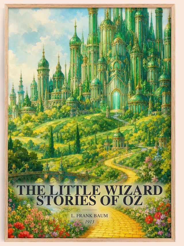 Little Wizard Stories Of Oz Book Watercolour Illustration by L. Baum