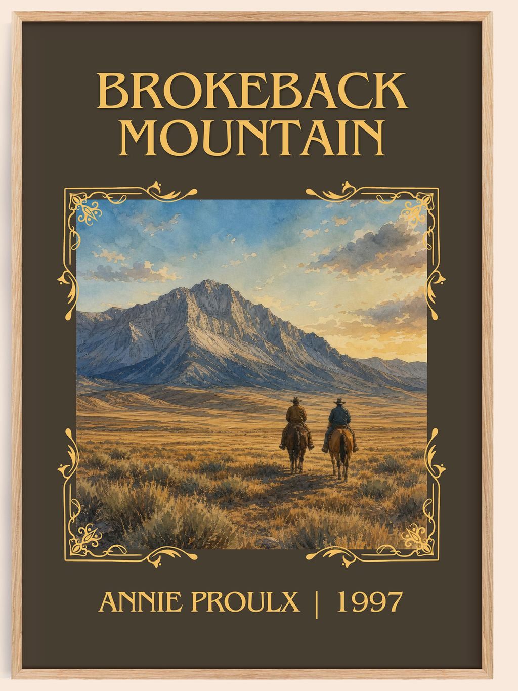 Brokeback Mountain Classic Book Art Print by Annie Proulx – book poster