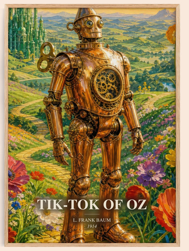 Tik-Tok Of Oz Book Watercolour Illustration by L. Frank Baum