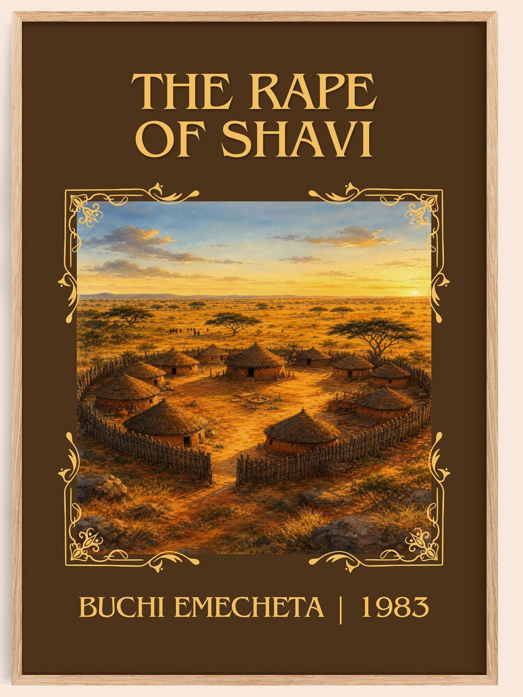 The rape of Shavi Classic Book Art Print by Buchi Emecheta – book poster