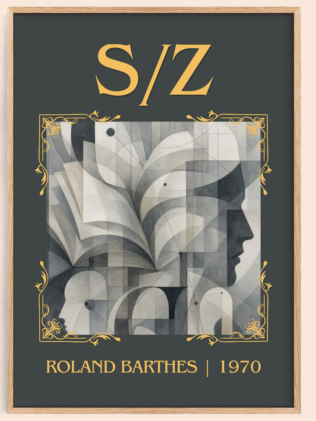 S/Z Classic Book Art Print by Roland Barthes – book poster