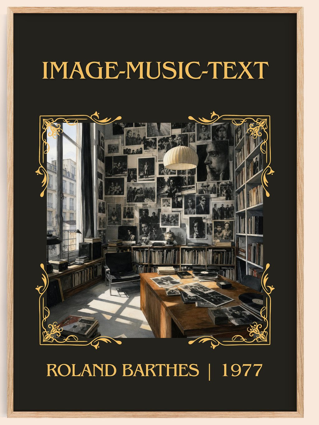 Image-Music-Text Classic Book Art Print by Roland Barthes – book poster