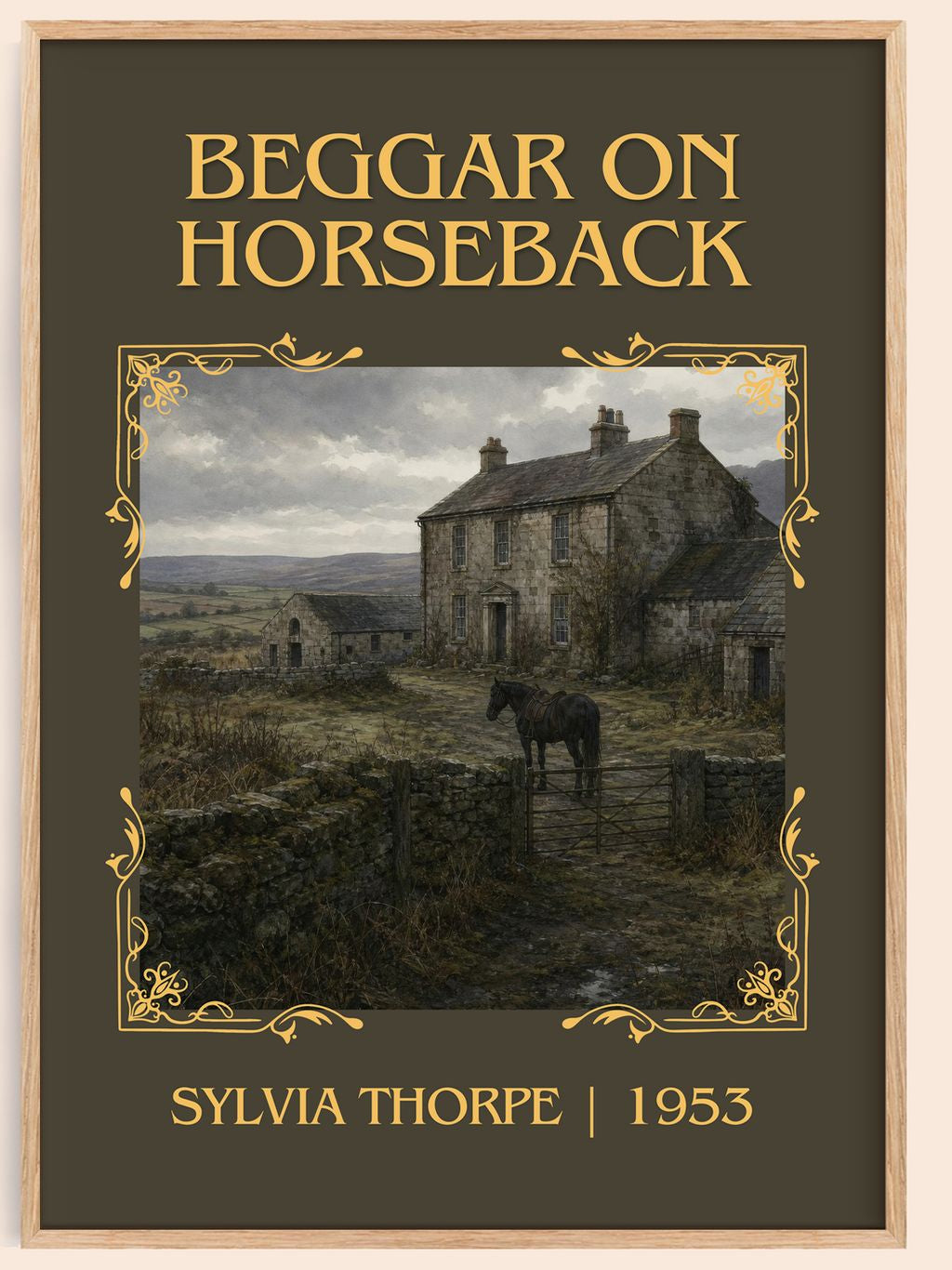 Beggar on Horseback Classic Book Art Print by Sylvia Thorpe – book poster