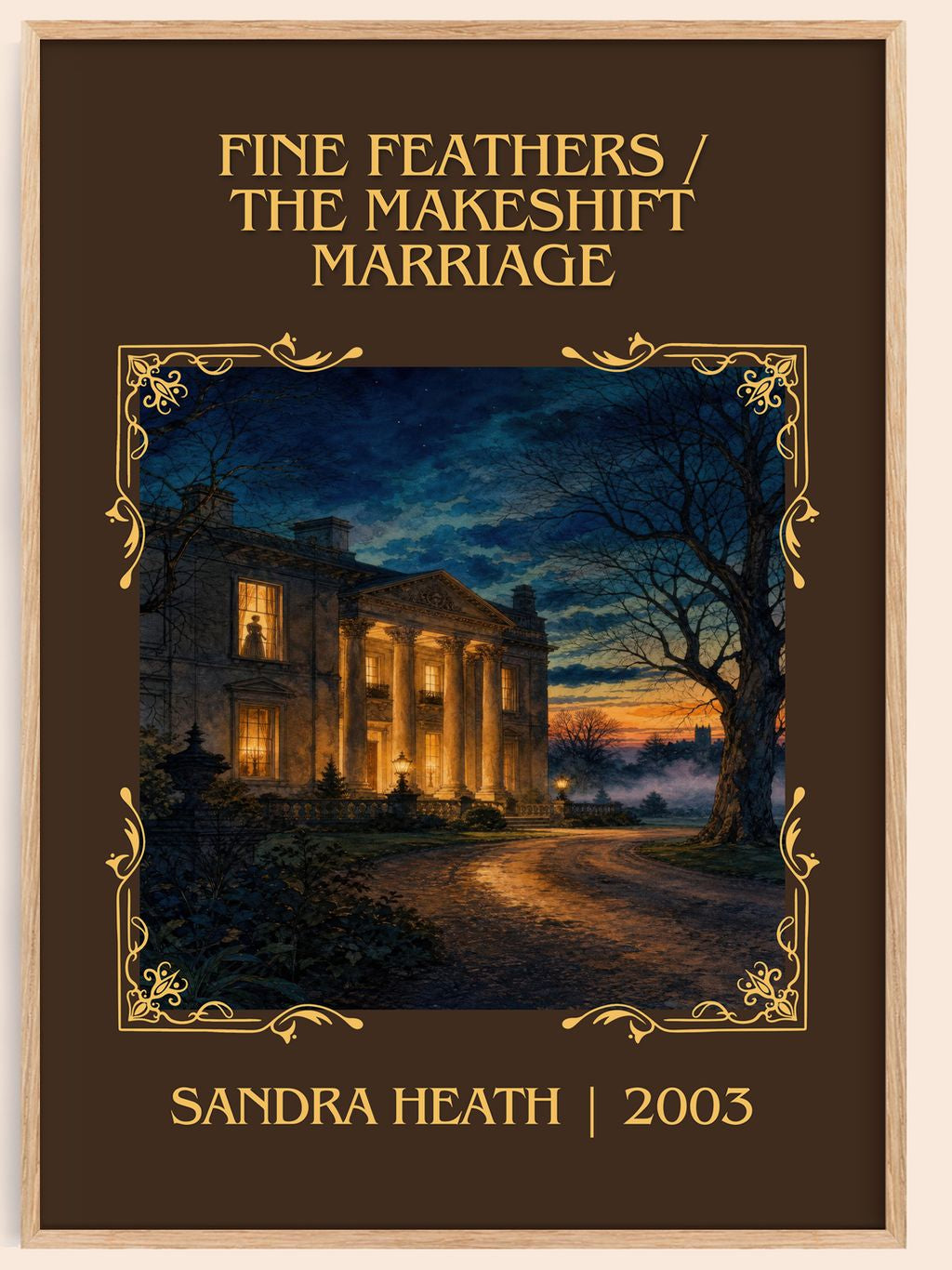 Fine Feathers / The Makeshift Marriage Classic Book Art Print by Sandra Heath – book poster