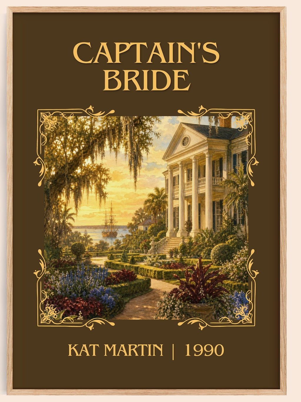 Captain's bride Classic Book Art Print by Kat Martin – book poster