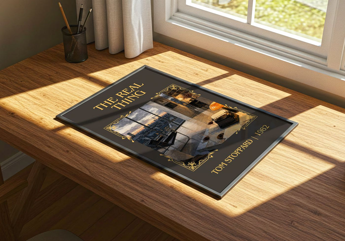 The real thing Classic Book Art Print by Tom Stoppard – print on a sunlit desk