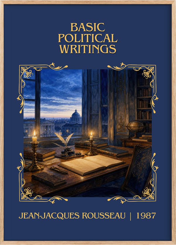 Basic political writings Classic Book Art Print by J. Rousseau