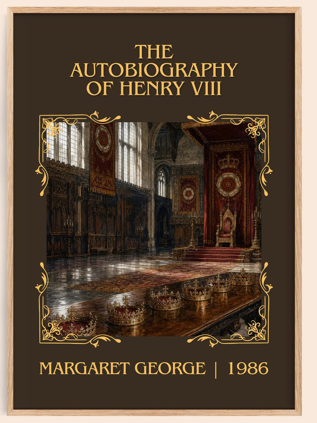 autobiography of Henry VIII Classic Book Art Print by Margaret George – book poster