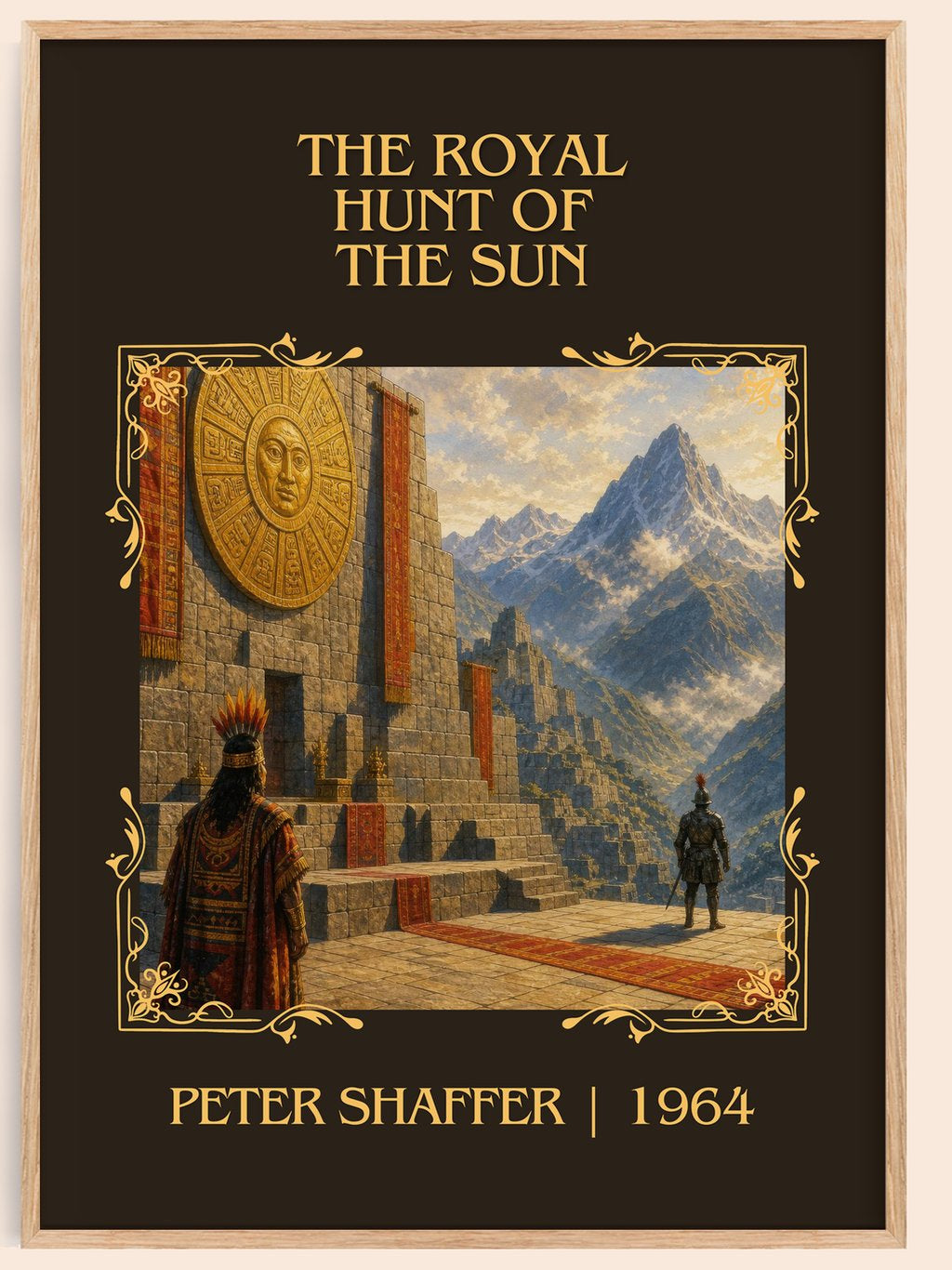 The royal hunt of the sun Classic Book Art Print by Peter Shaffer – book poster