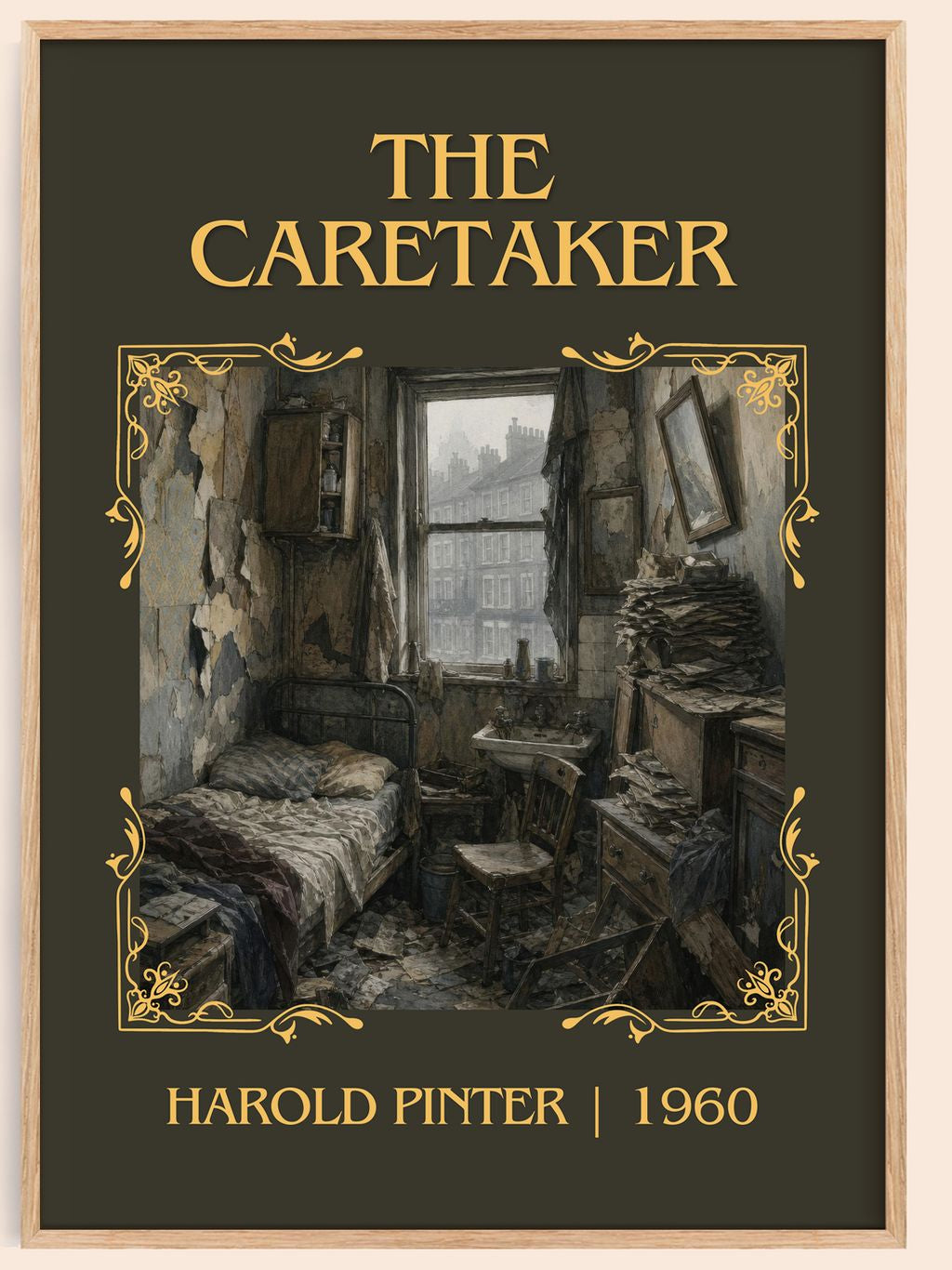 The caretaker Classic Book Art Print by Harold Pinter – book poster