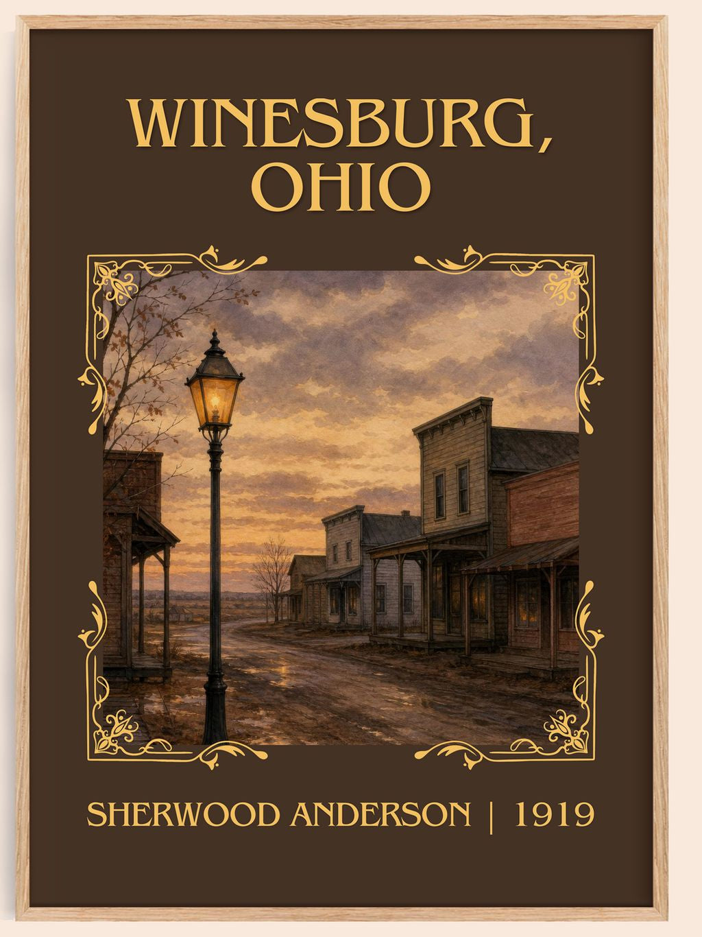 Winesburg, Ohio Classic Book Art Print by Sherwood Anderson – book poster