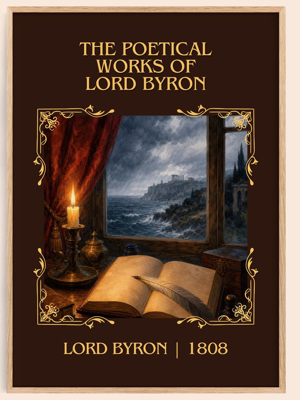 The poetical works of Lord Byron Classic Book Art Print by Lord Byron – book poster