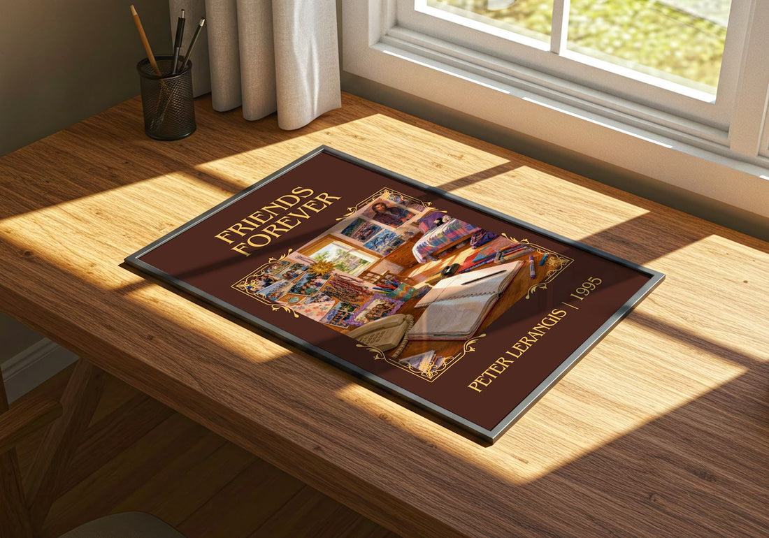 Friends Forever Classic Book Art Print by Peter Lerangis – print on a sunlit desk