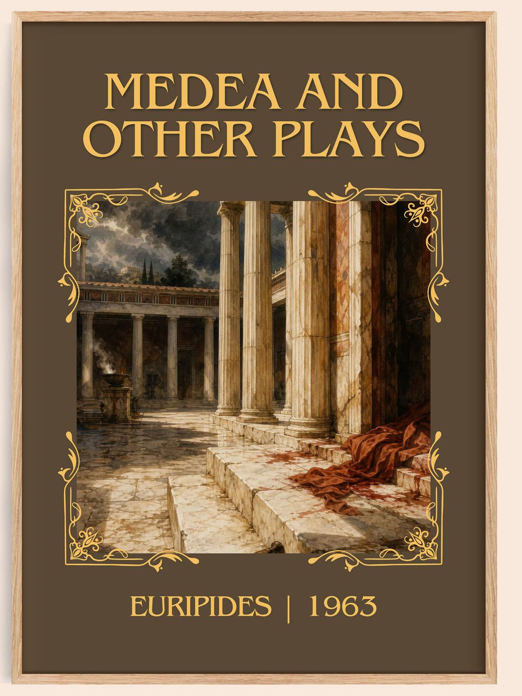 Medea and other plays Classic Book Art Print by Euripides – book poster