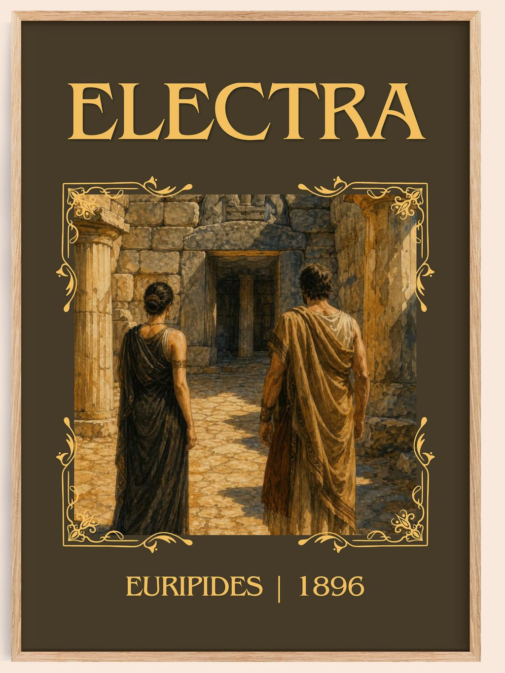 Electra Classic Book Art Print by Euripides – book poster