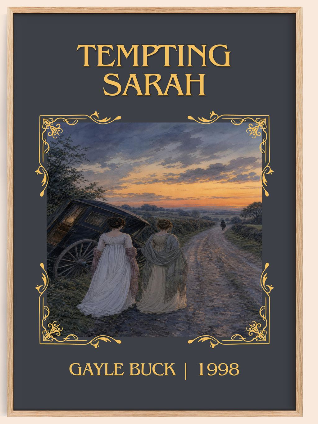 Tempting Sarah Classic Book Art Print by Gayle Buck – book poster