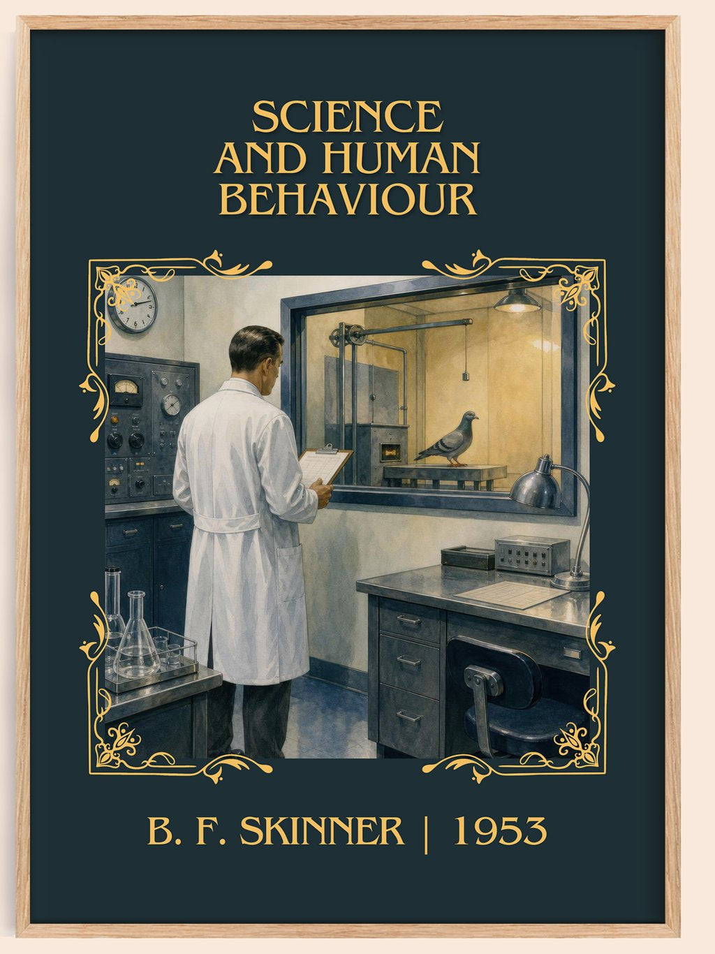 Science and human behaviour Classic Book Art Print by B. F. Skinner – book poster