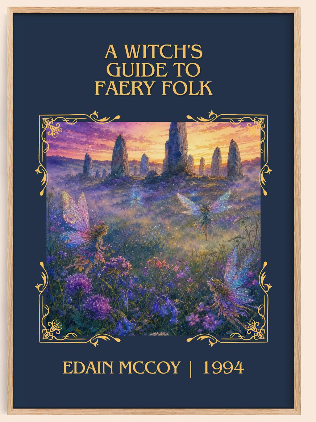 A witch's guide to faery folk Classic Book Art Print by Edain McCoy – book poster