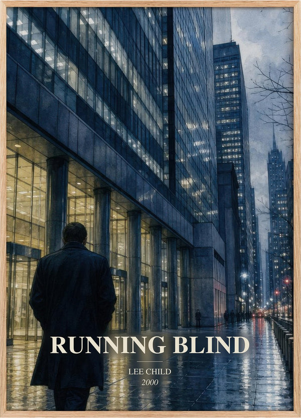 Running Blind Book Watercolour Illustration by Lee Child