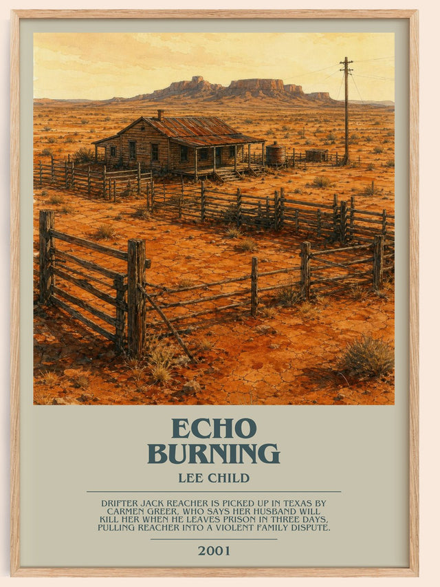Echo Burning Bookish Wall Art by Lee Child