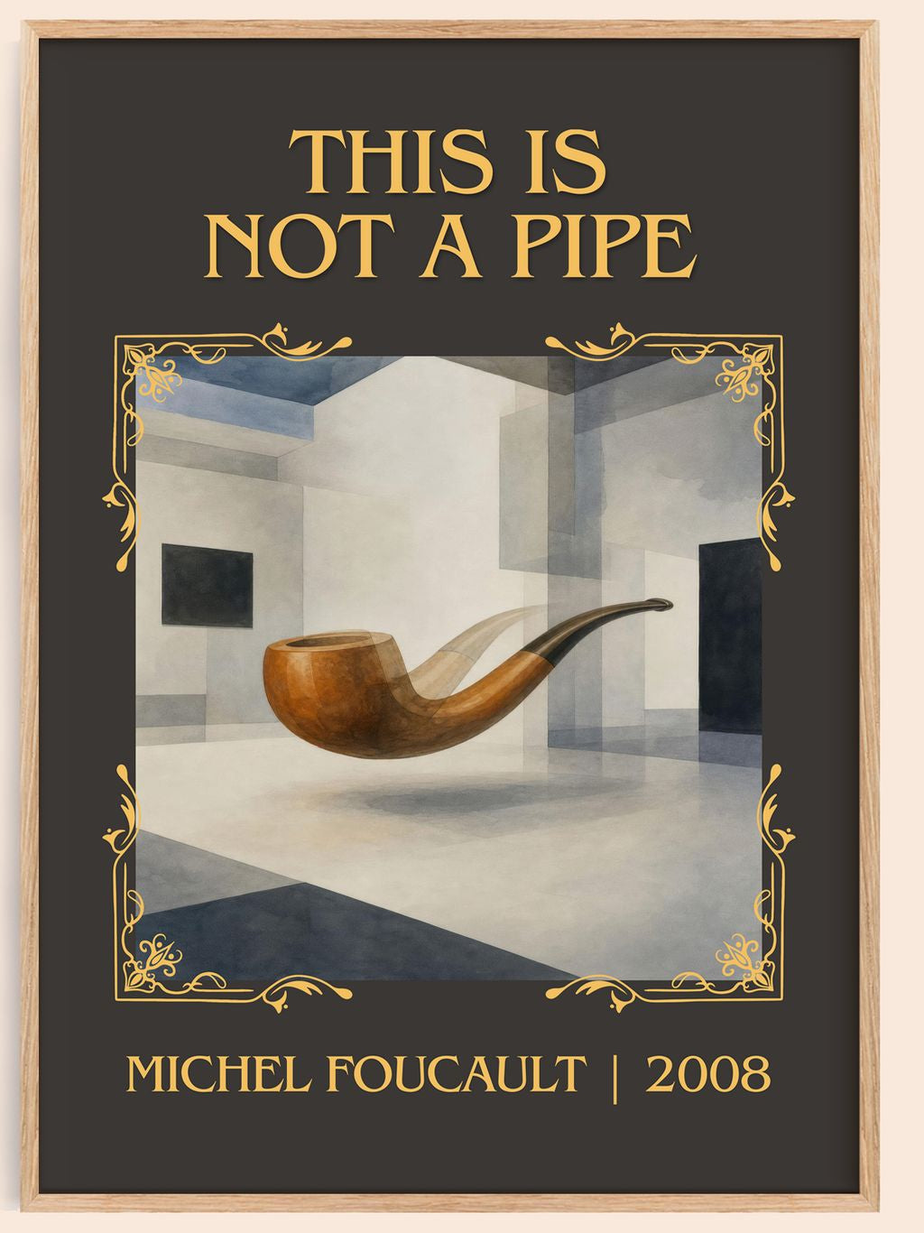 This Is Not a Pipe Classic Book Art Print by Michel Foucault – book poster