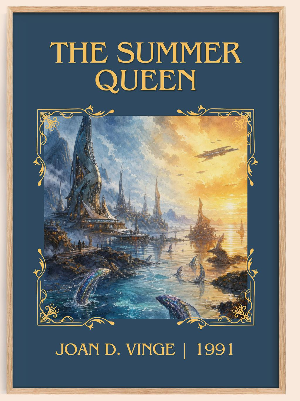 The Summer Queen Classic Book Art Print by Joan D. Vinge – book poster