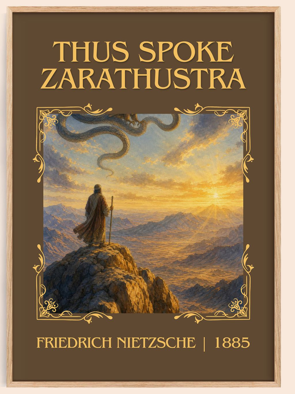Thus Spoke Zarathustra Classic Book Art Print by Friedrich Nietzsche – book poster