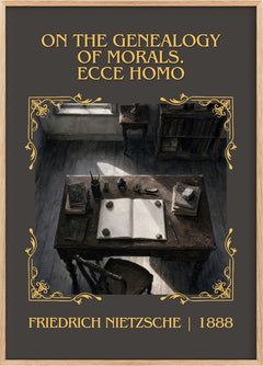 On the genealogy of morals. Ecce Homo Classic Book Art Print by Friedrich Nietzsche