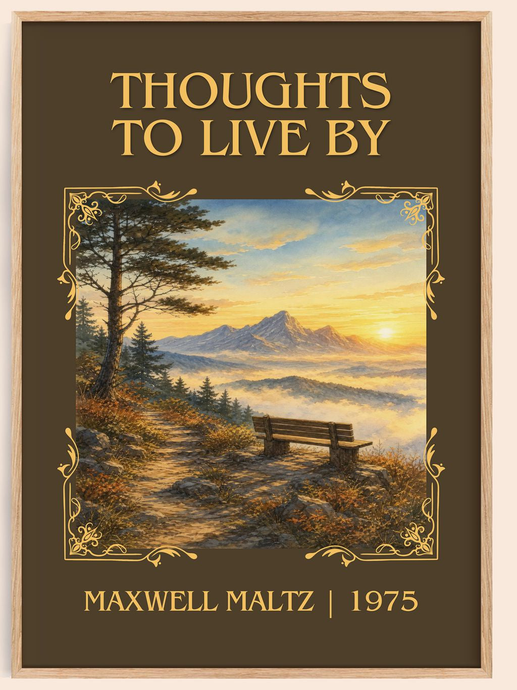 Thoughts to live by Classic Book Art Print by Maxwell Maltz – book poster