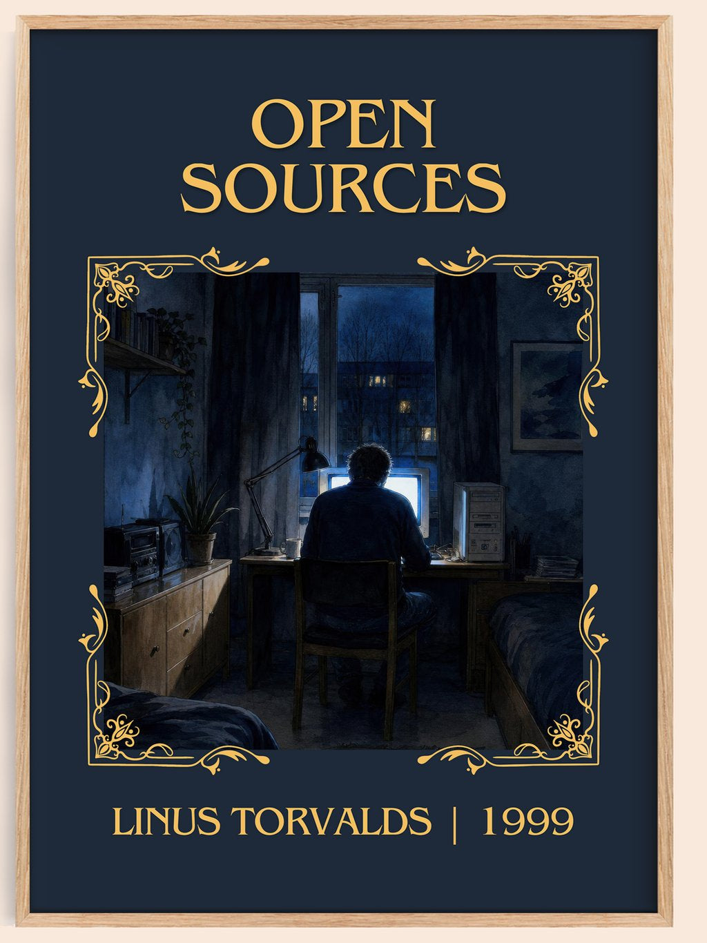 Open sources Classic Book Art Print by Linus Torvalds – book poster