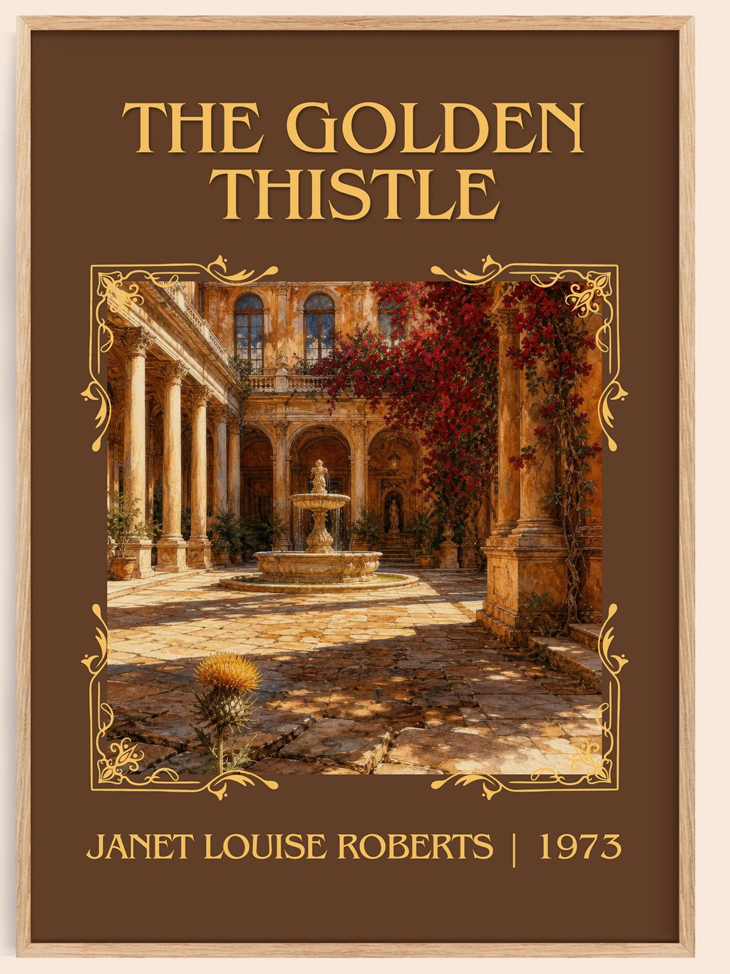 The Golden Thistle Classic Book Art Print by Janet Louise Roberts – book poster