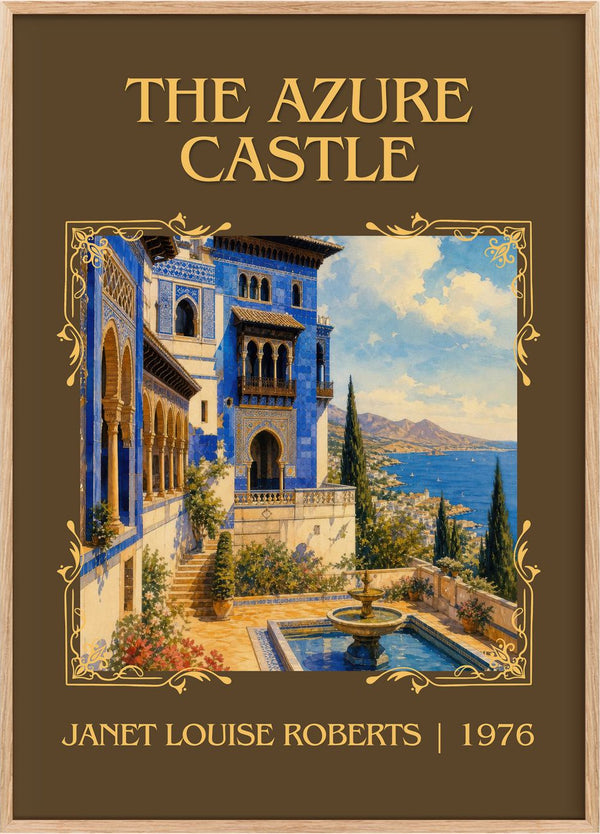 The Azure Castle Classic Book Art Print by Janet Louise Roberts