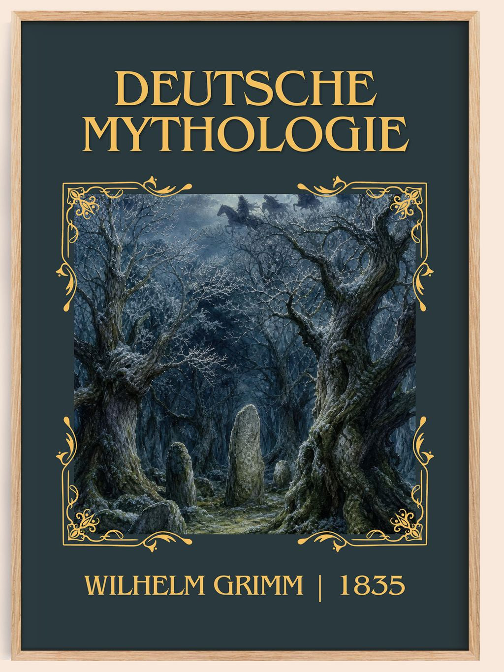 Deutsche mythologie Classic Book Art Print by Wilhelm Grimm – book poster