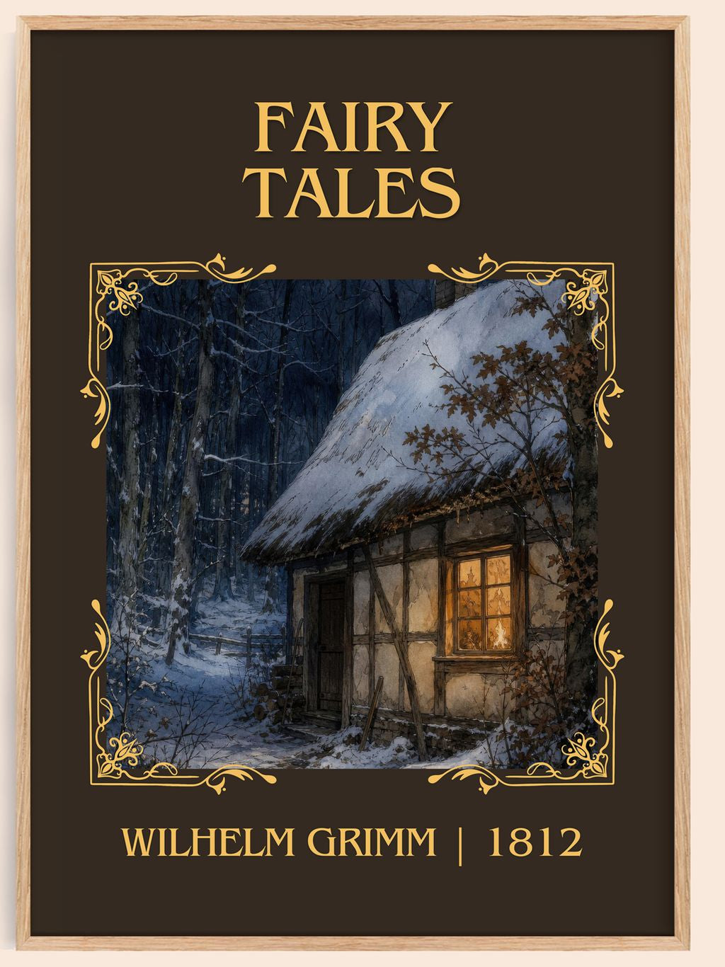 Fairy tales Classic Book Art Print by Wilhelm Grimm – book poster