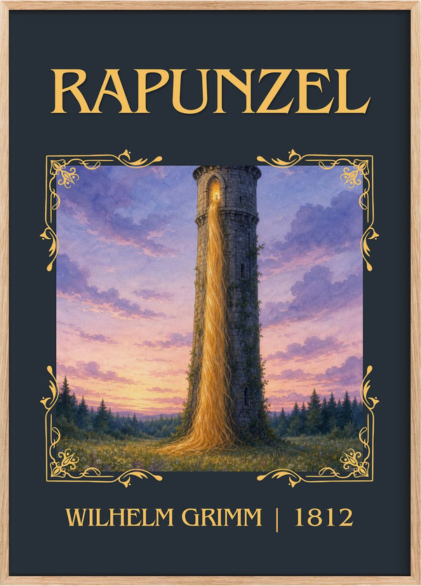 Rapunzel Classic Book Art Print by Wilhelm Grimm