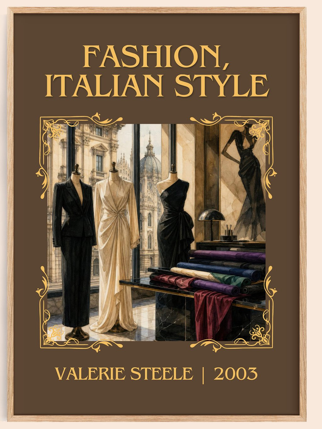 Fashion, Italian style Classic Book Art Print by Valerie Steele – book poster