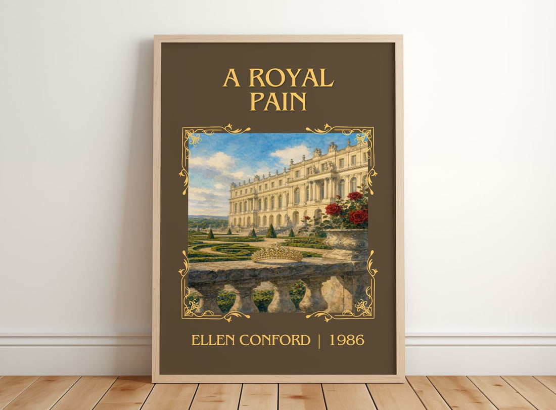 A royal pain Classic Book Art Print by Ellen Conford – framed print leaning on a wooden floor