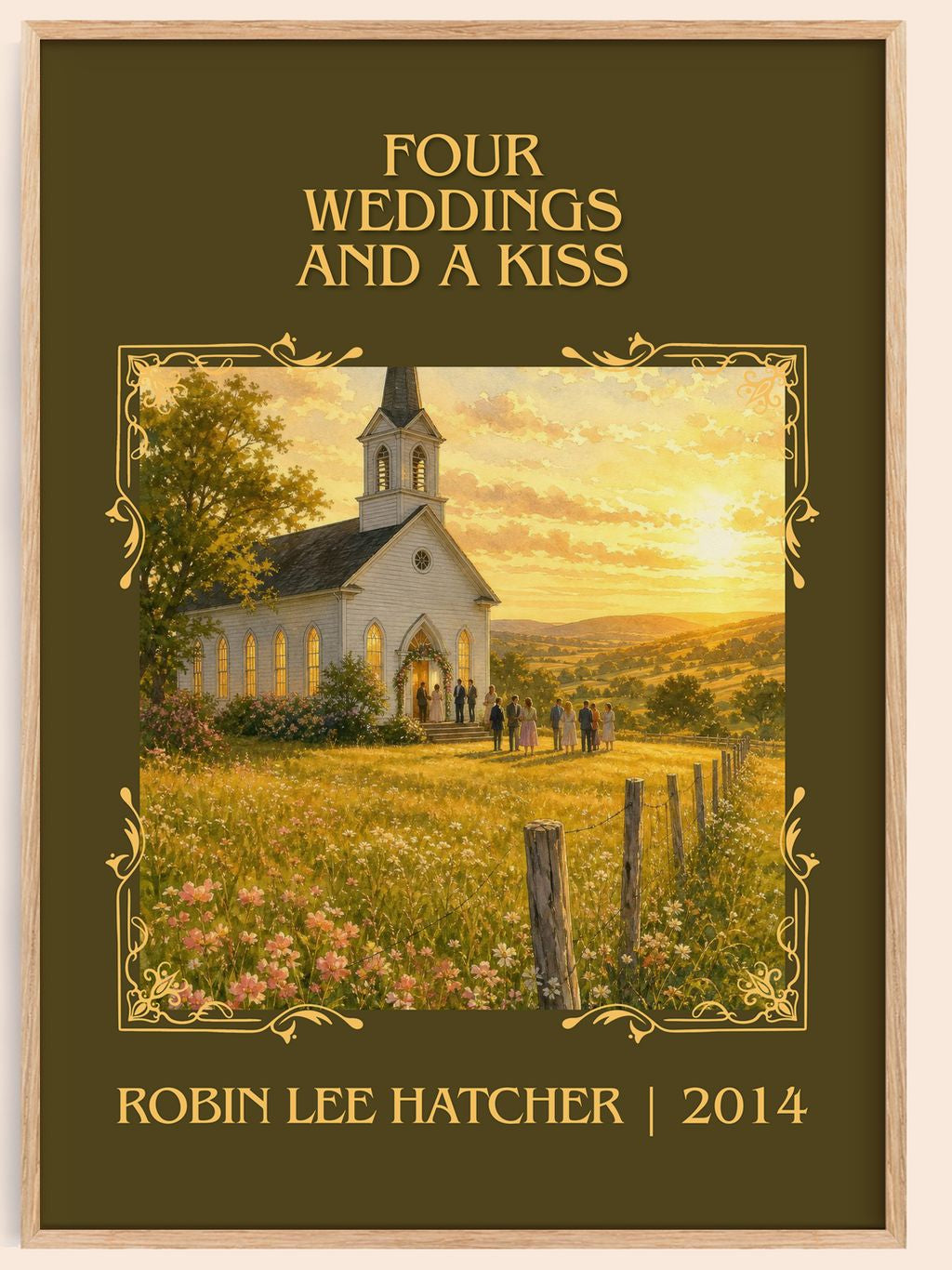 Four weddings and a kiss Classic Book Art Print by Robin Lee Hatcher – book poster