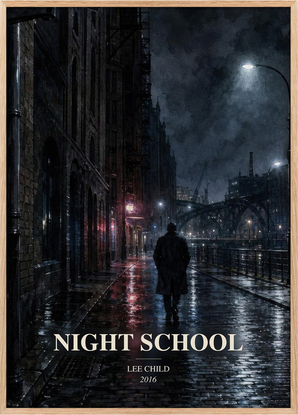 Night School Book Watercolour Illustration by Lee Child