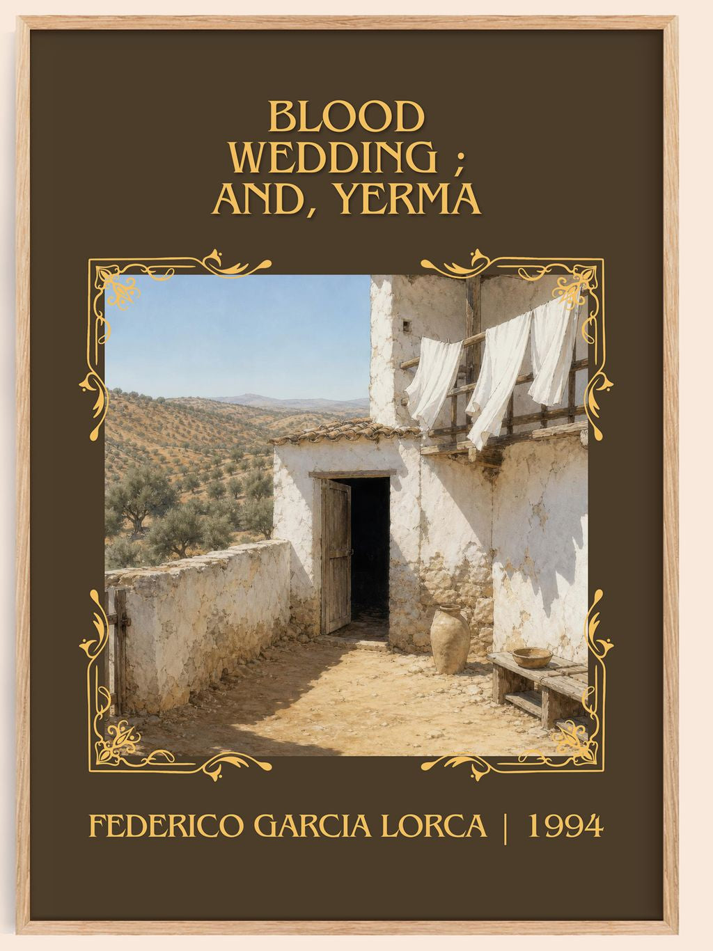 Blood wedding ; and, Yerma Classic Book Art Print by F. Lorca – book poster
