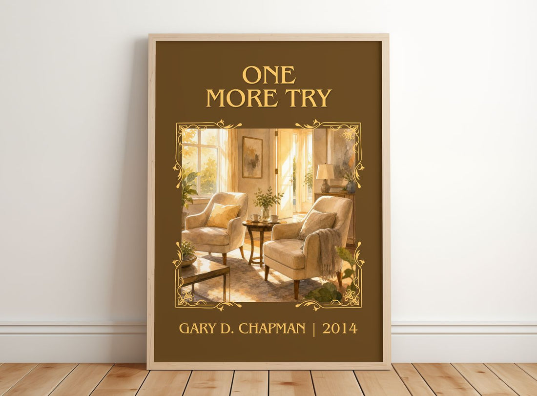 One more try Classic Book Art Print by Gary D. Chapman – framed print leaning on a wooden floor