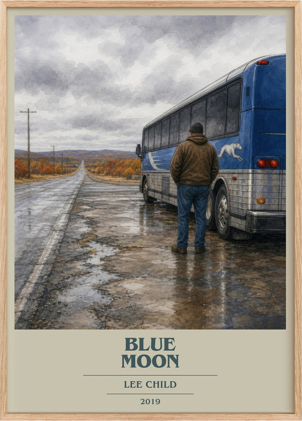 Blue Moon Book Cover Poster by Lee Child