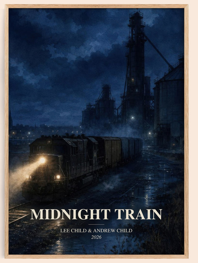 Midnight Train Book Watercolour Illustration by L. Child