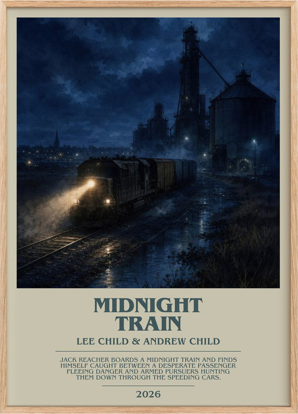 Midnight Train Bookish Wall Art by Lee Child & Andrew Child