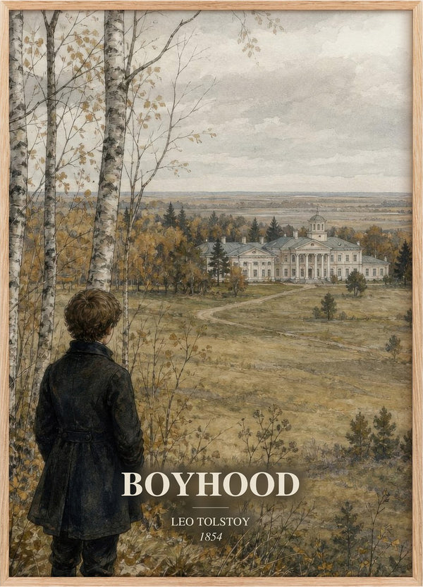 Boyhood Book Watercolour Illustration by Leo Tolstoy