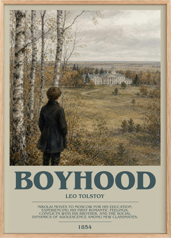 Boyhood Bookish Wall Art by Leo Tolstoy
